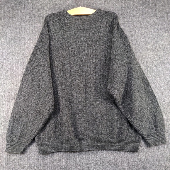 Cricketeer Men's Pullover Hand Framed Sweater Gray XXL 2XL Crew Neck 100% Cotton - Picture 2 of 11